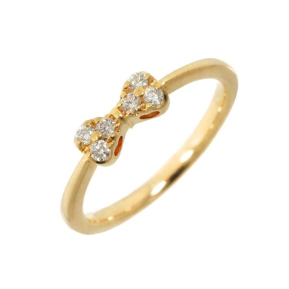 Ponte Vecchio Diamond 0.09ct Ring 18K YG Yellow Gold 750 4(US) 90241948